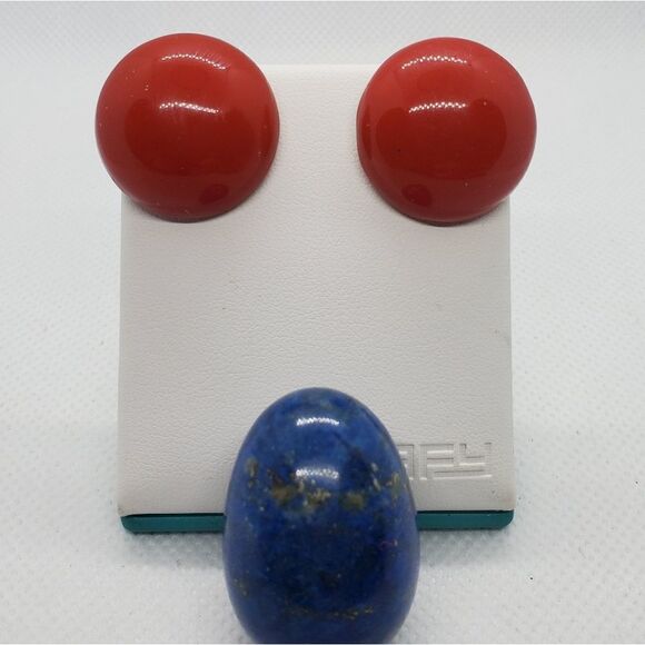 Vintage Red Earrings  - Picture 2 of 3